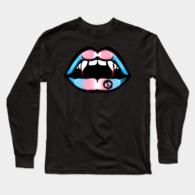 Fang flags Trans pride. Long Sleeve T-Shirt by Tori Jo